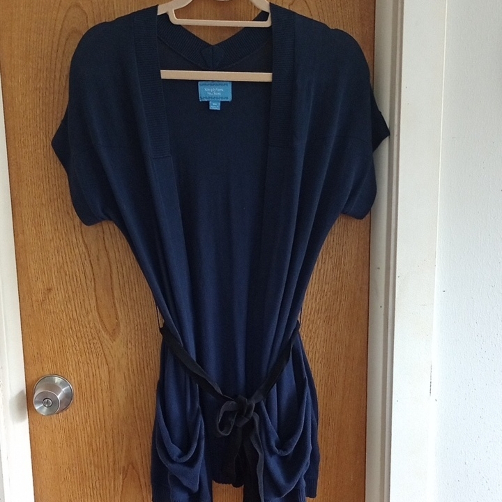 Simply Vera Vera Wang Deep Blue Cardigan, Size PM